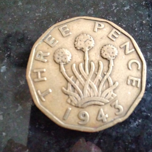 Rare 1943 george - v1, threepence