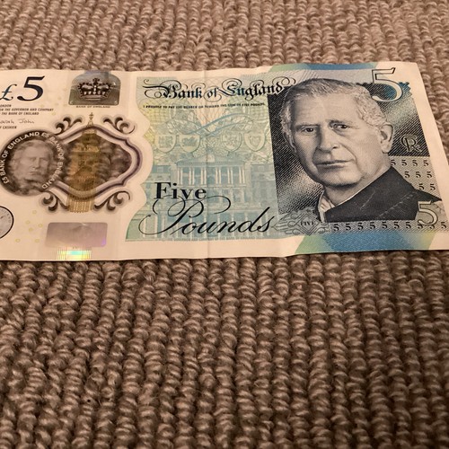 New king charles pound note - new, 5