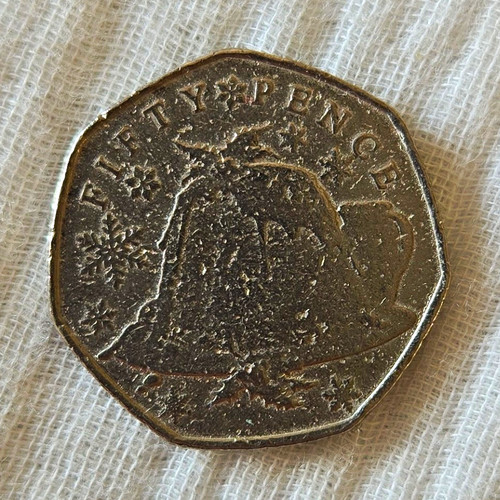 Rare christmas 50p coin - rare,