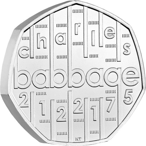 2021 charles babbage 50p coin - 2021,