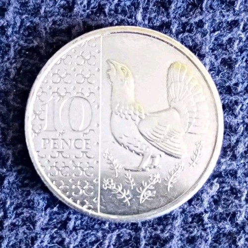 British 10p coin - (10, pence)