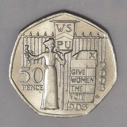 Rare suffragette 50p coin - 50p,