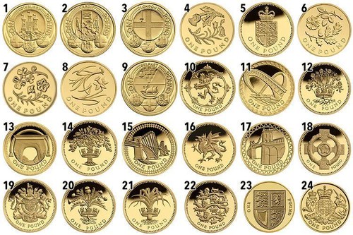 One pound coin full - coin,