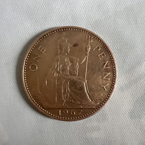 1967 one penny - , queen