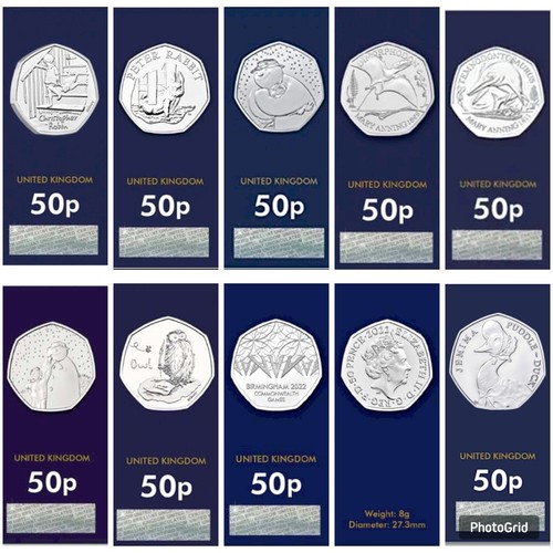 2016 2025 rare bunc - 2016-2025, 50p