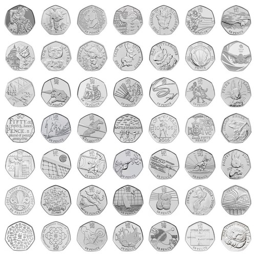 50p coins rare - coins, pences