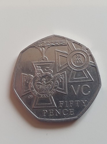 Rare victoria cross 50p - rare, coin