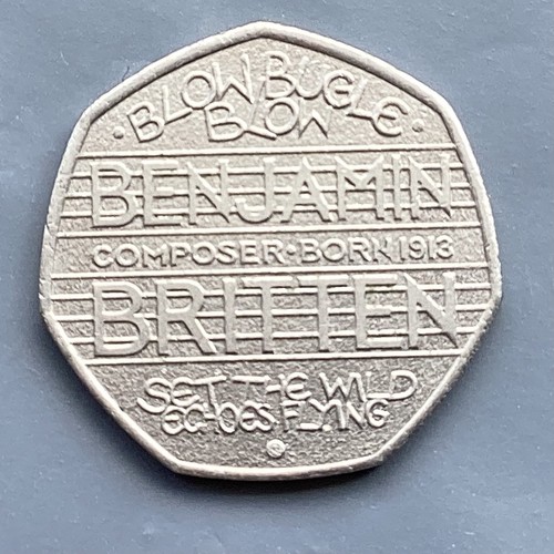 2013 benjamin britten 50p - benjamin, coin