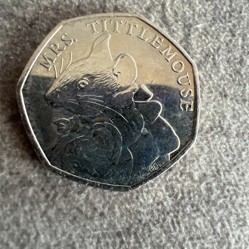 2018 mrs tittlemouse 50p - 2018, fifty