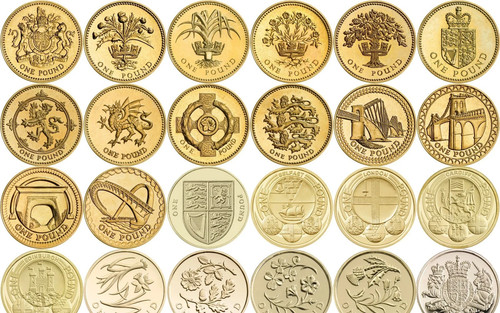 Coin hunt british round 1 - round, £1