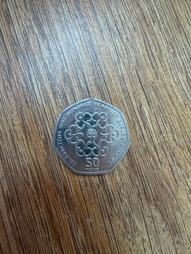 Rare 2010 50p - , celebrating