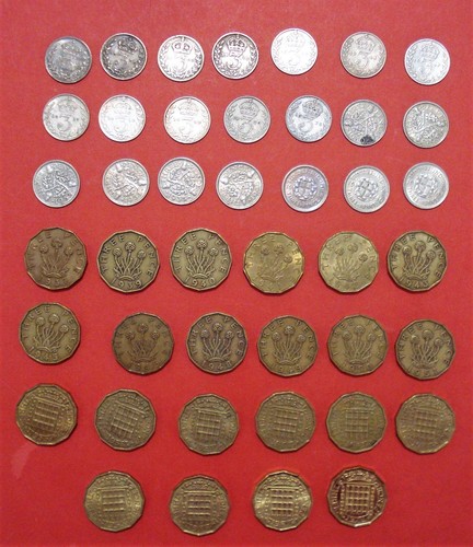 Silver brass threepence - &,